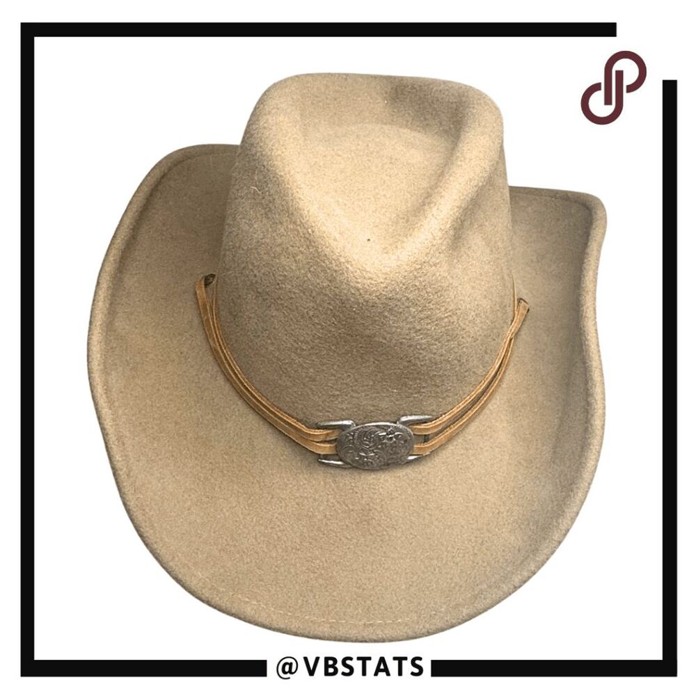 MHT Westerns Masters Hatters of Texas‎ Men's 100% Wool Felt Cowboy Hat Tan Small
